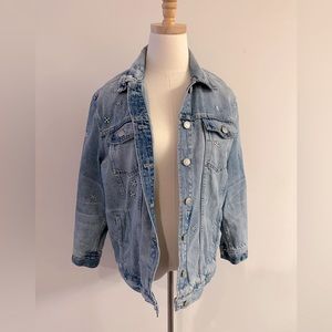 Daisy Embroidered Madewell Denim Jacket